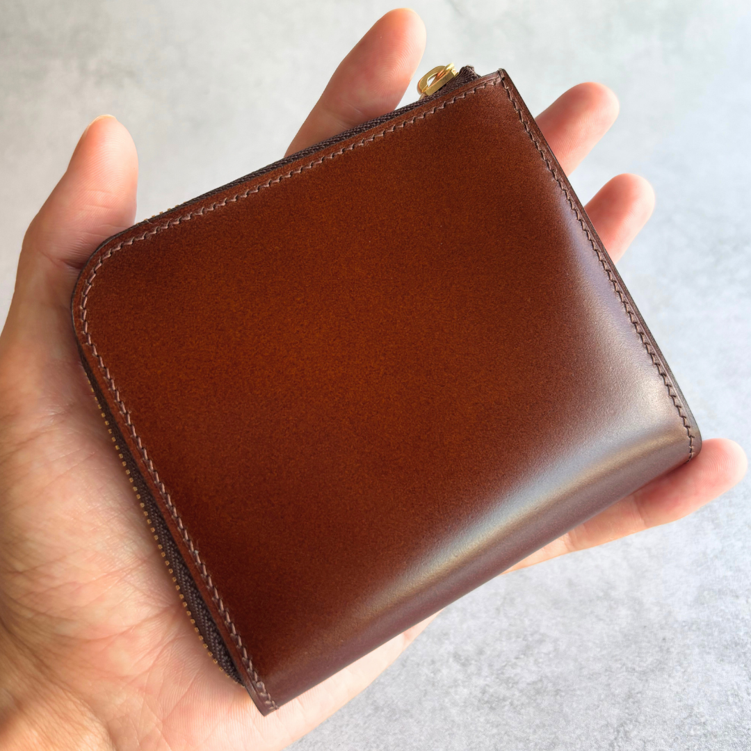 【オーダー】コードバン　L字ファスナーコンパクト財布