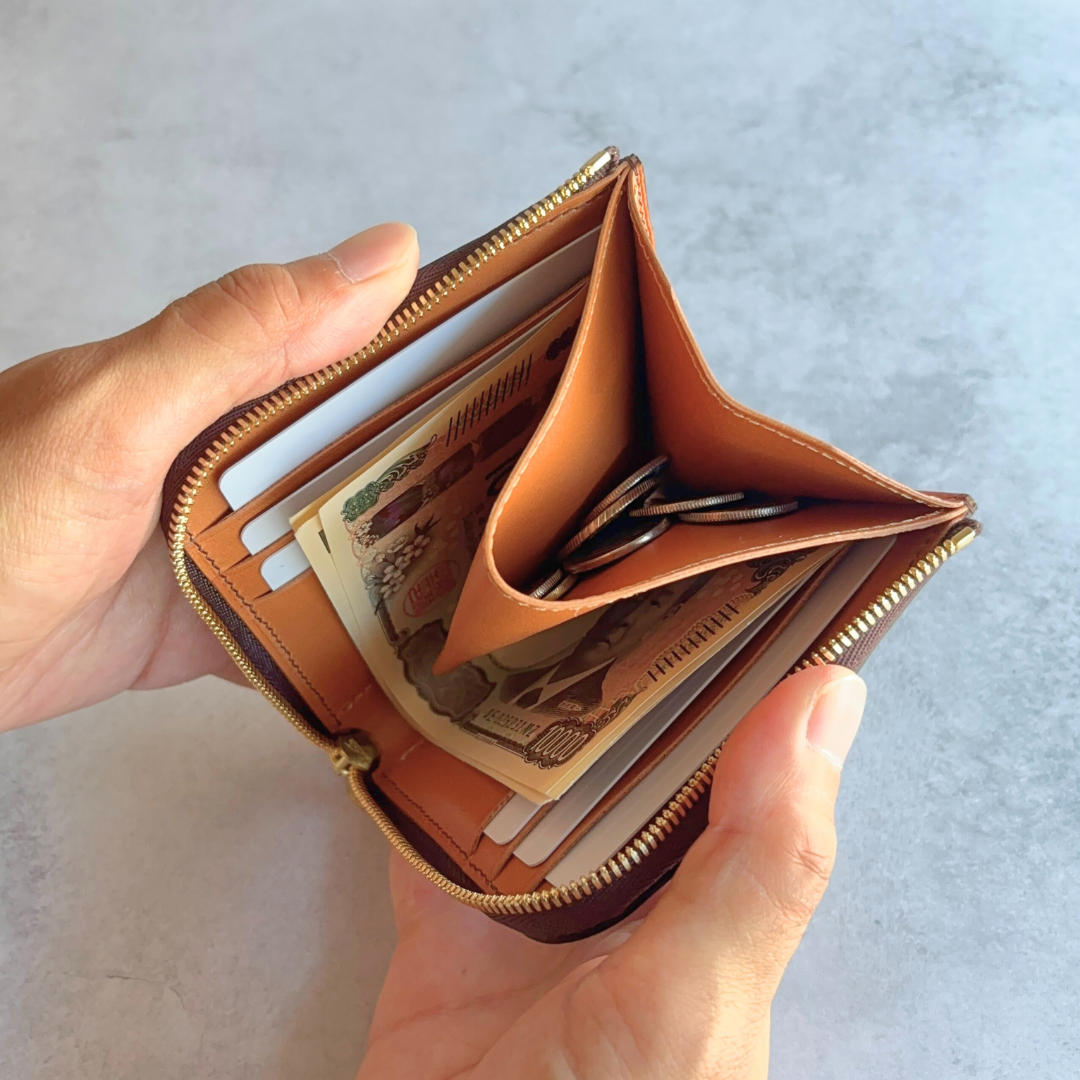 【オーダー】コードバン　L字ファスナーコンパクト財布