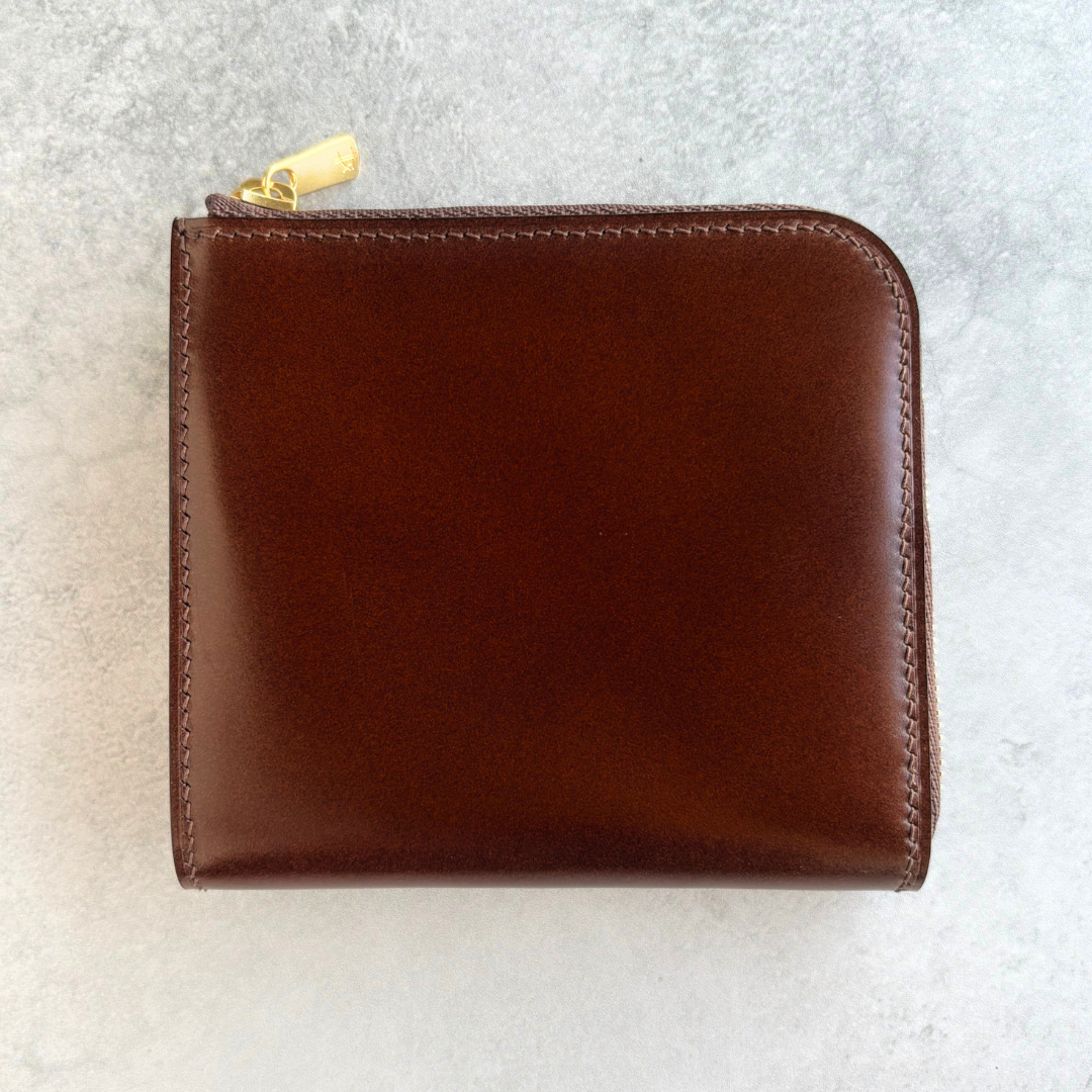【オーダー】コードバン　L字ファスナーコンパクト財布