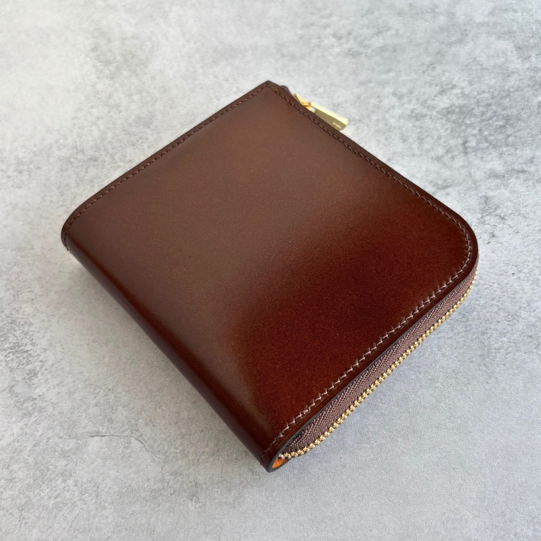 【オーダー】コードバン　L字ファスナーコンパクト財布