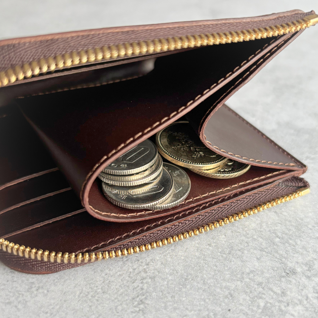 ブルガロ　L字ファスナーコンパクト財布