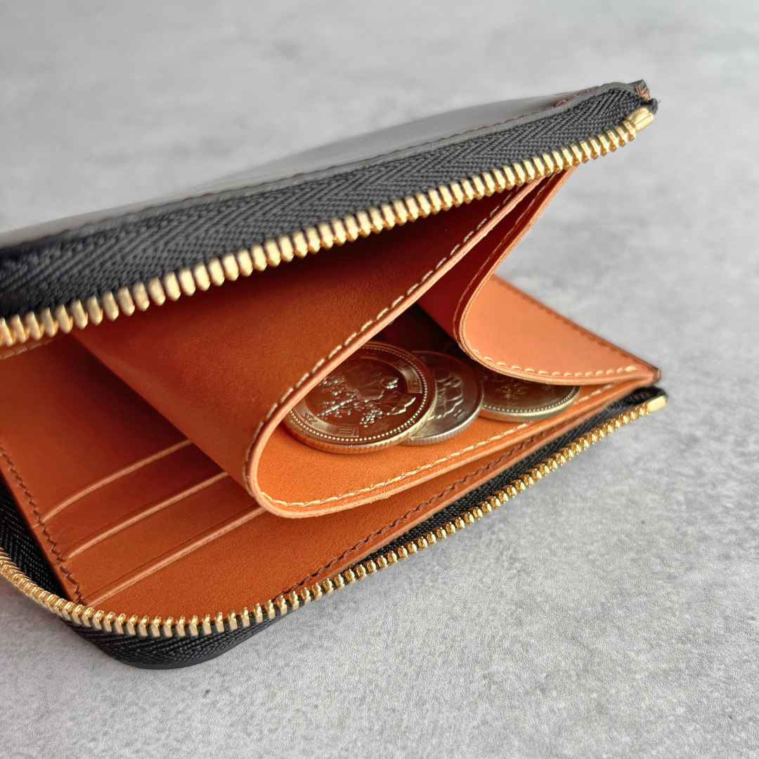 ホーウィンシェルコードバン　L字ファスナーコンパクト財布