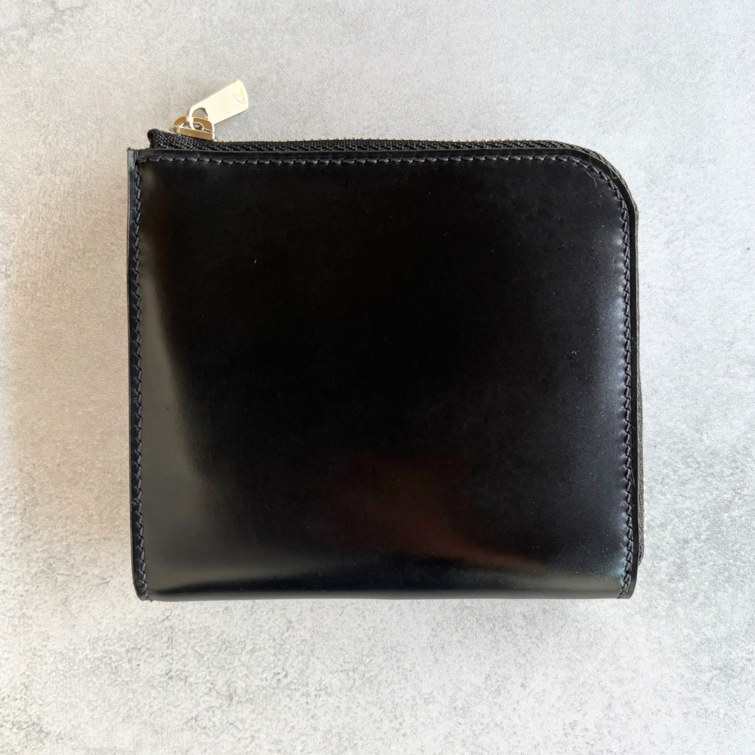 【オーダー】シェルコードバン　L字ファスナーコンパクト財布