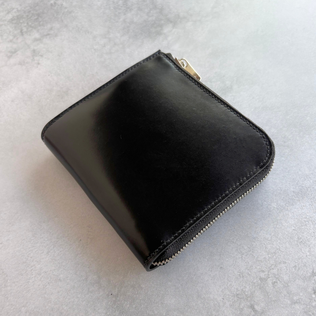 【オーダー】シェルコードバン　L字ファスナーコンパクト財布