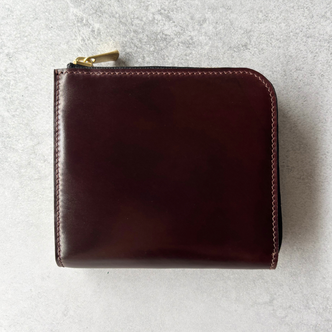 【オーダー】シェルコードバン　L字ファスナーコンパクト財布